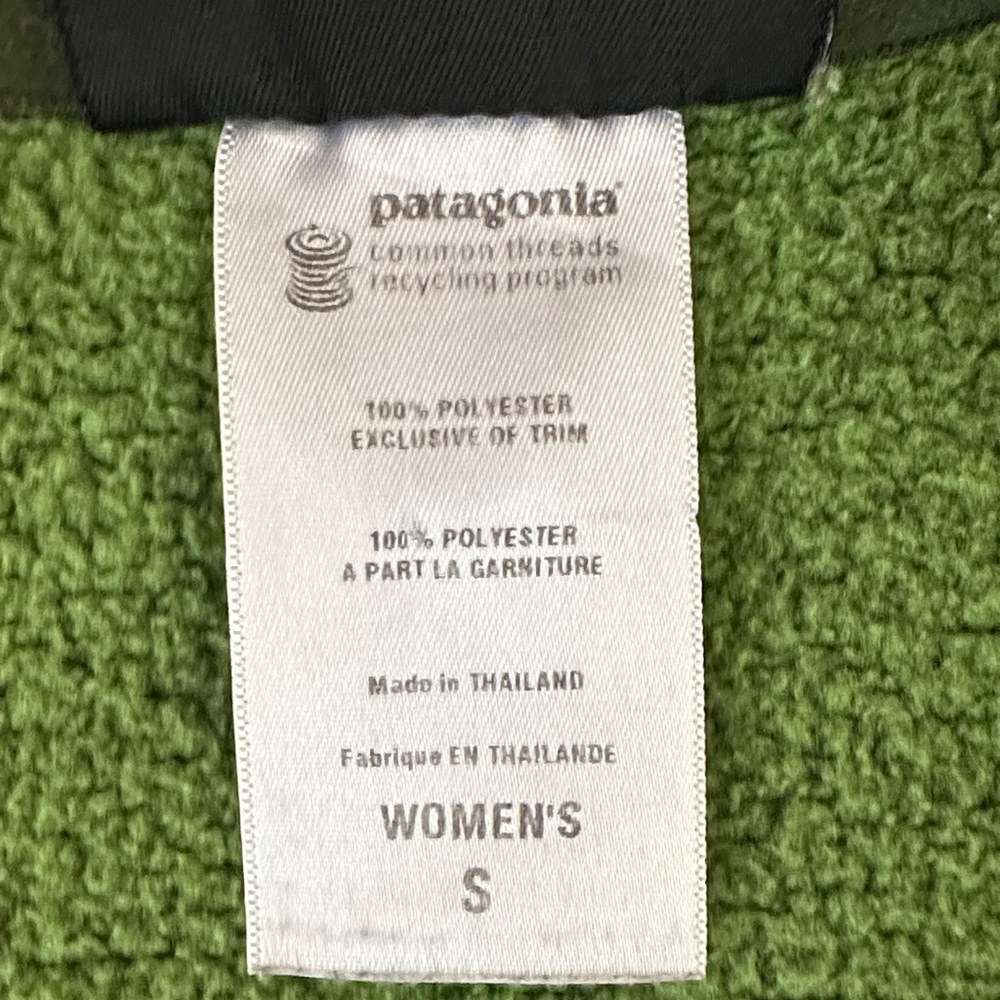 Patagonia Moss Green Zip-Up Jacket Size Small Common Threads Recycling Program - Picture 5 of 12